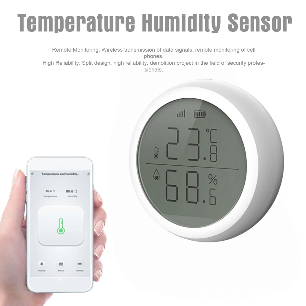 Indoor Temperature Humidity Sensor Universal WIFI Wireless With LCD Display Battery Powered Building Automation Multifunction
Indoor Temperature Humidity Sensor Universal WIFI Wireless With LCD Display Battery Powered Building Automation Multifunction