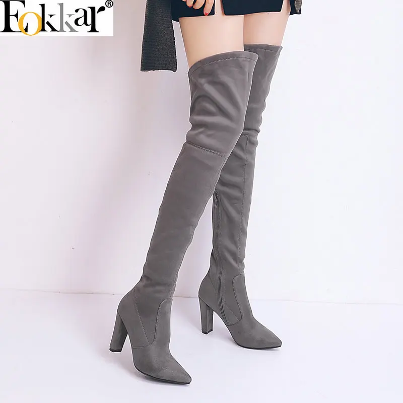 Eokkar 2021 Pointed Toe Women Over The Knee High Thick Heels Zipper Winter Shoes High Heel Black Flock Ladies Stretch Boots
Eokkar 2021 Pointed Toe Women Over The Knee High Thick Heels Zipper Winter Shoes High Heel Black Flock Ladies Stretch Boots