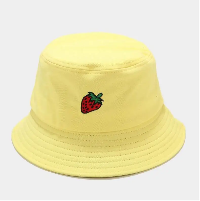 2020 Embroidery strawberry Bucket Hat Unisex Lovers bob Cap Hip Hop Gorros Men Summer Caps Panama Fishing Bucket Hat
2020 Embroidery strawberry Bucket Hat Unisex Lovers bob Cap Hip Hop Gorros Men Summer Caps Panama Fishing Bucket Hat