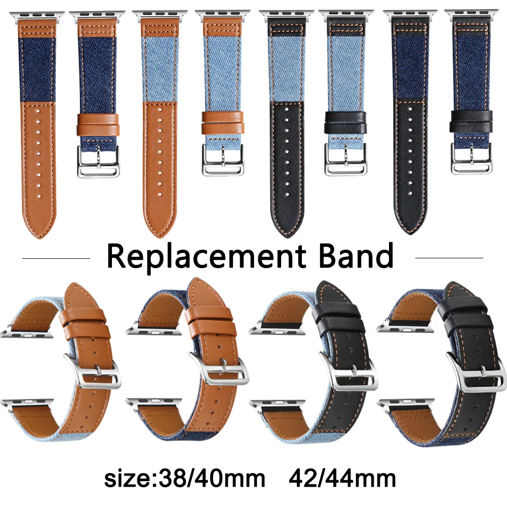 Для наручных часов Apple Watch версии 44 мм/42/40 38 мм часы Iwatch парусиновый кожаный чехол с