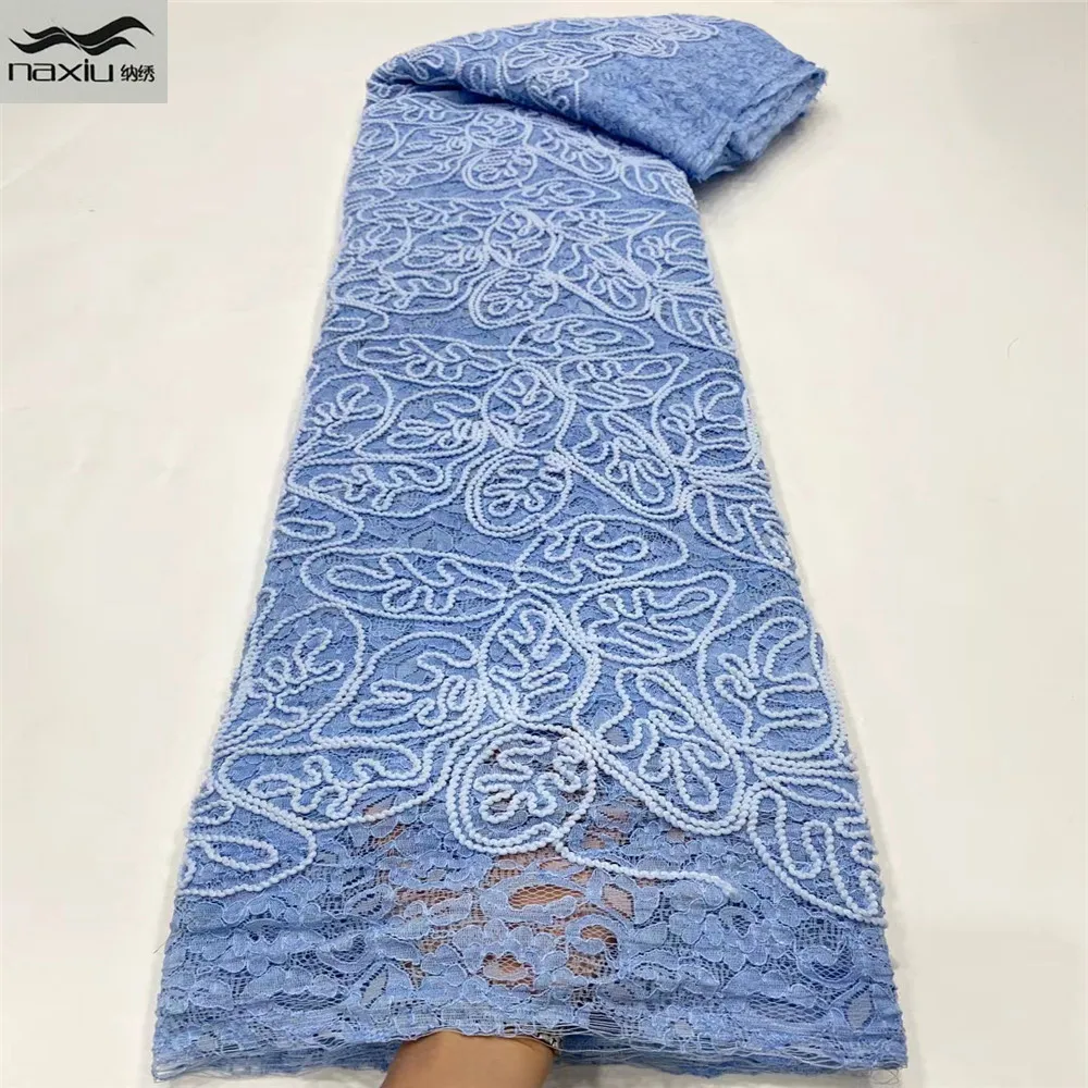 Madison African Cord Guipure Lace Fabric 2021 Baby Blue Color High Quality Water Soluble Lace Soft For Nigeria Wedding
Madison African Cord Guipure Lace Fabric 2021 Baby Blue Color High Quality Water Soluble Lace Soft For Nigeria Wedding
