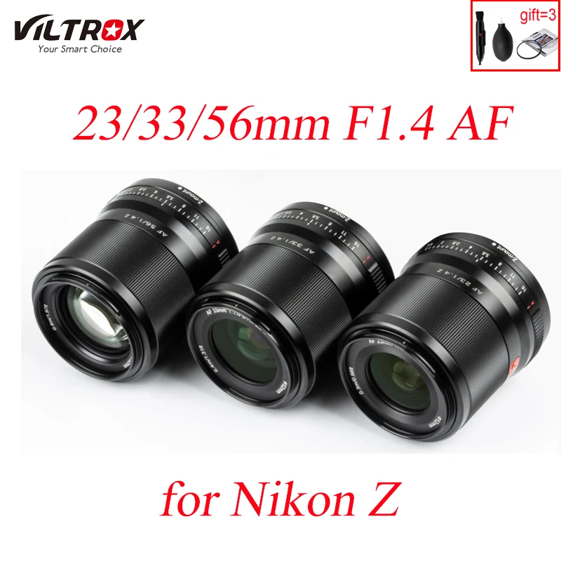 

VILTROX 23mm 33mm 56mm F1.4 AF Lens Large Aperture APS-C for Nikon Z Mount Mirrorless Camera ZFC Z fc Z50 Z5 Z6 II Z7 Z7 II