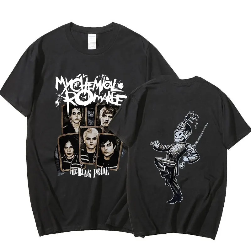 Винтажная черная парадная футболка MCR с надписью My Chemical Romance новая в стиле