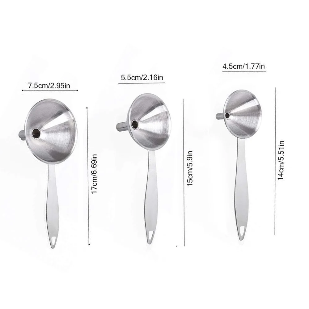 Stainless 3in1 steel funnel three-piece mini funnel oil vinegar wine spice oil filling sauce leaking household oil leaking wine
Stainless 3in1 steel funnel three-piece mini funnel oil vinegar wine spice oil filling sauce leaking household oil leaking wine