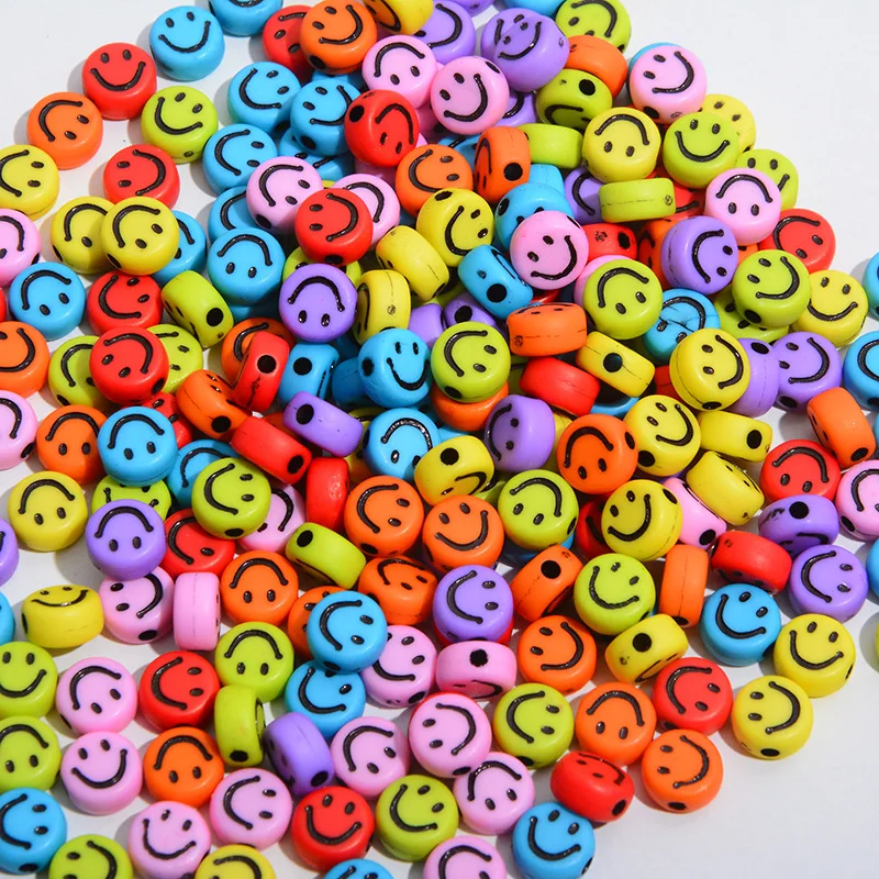 100Pcs/Lot 7x4mm Acrylic Smiley Beads Flat Round Spacer Beads DIY Jewelry For Making Bracelets And Necklaces
100Pcs/Lot 7x4mm Acrylic Smiley Beads Flat Round Spacer Beads DIY Jewelry For Making Bracelets And Necklaces