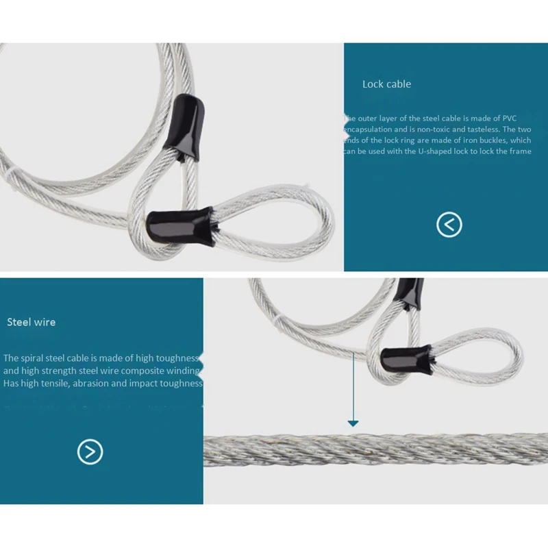 Security U Cable Bike Lock with 4Ft Flex Bike Cable and Sturdy Mounting Bracket for Road Bike Mountain Bike Folding Bike
Security U Cable Bike Lock with 4Ft Flex Bike Cable and Sturdy Mounting Bracket for Road Bike Mountain Bike Folding Bike