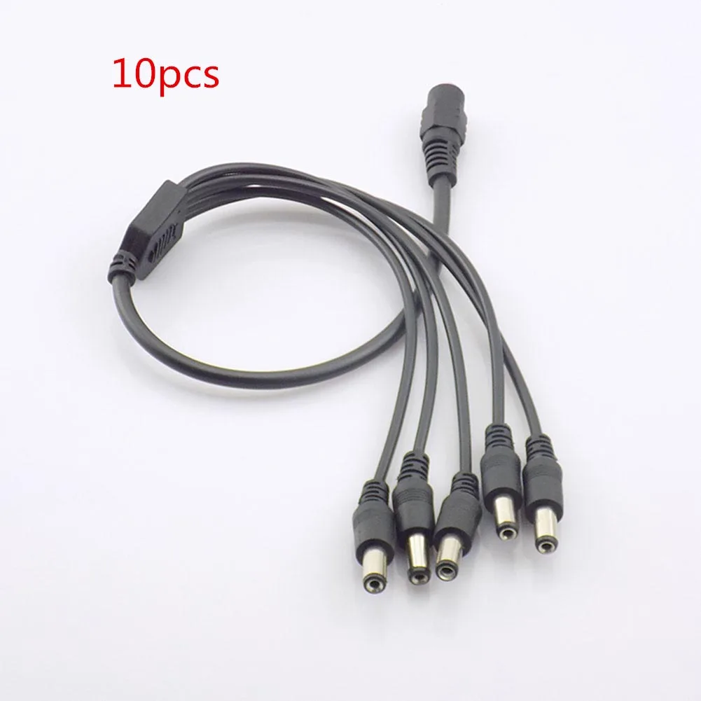10pc DC 12V 1 Female to 5 Male way Splitter Cable connector Plug Power Supply Adapter Pigtail for Camera led strip light L19
10pc DC 12V 1 Female to 5 Male way Splitter Cable connector Plug Power Supply Adapter Pigtail for Camera led strip light L19