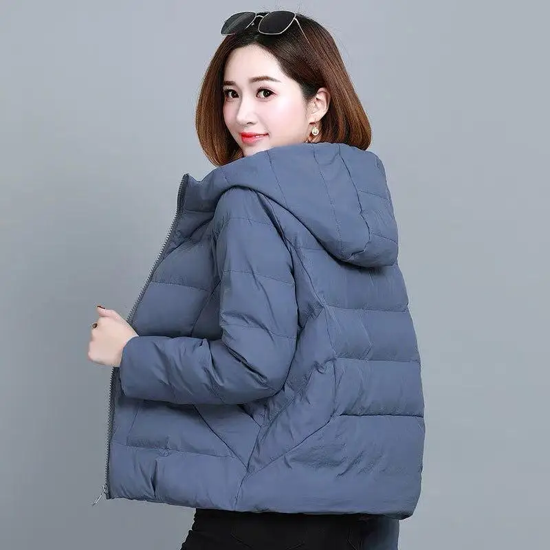 Short New Parkas Down Cotton Coat Female Casual Solid Long Sleeve Autumn Winter Jacket Women Streetwear Hooded Overcoats Q4387
Short New Parkas Down Cotton Coat Female Casual Solid Long Sleeve Autumn Winter Jacket Women Streetwear Hooded Overcoats Q4387