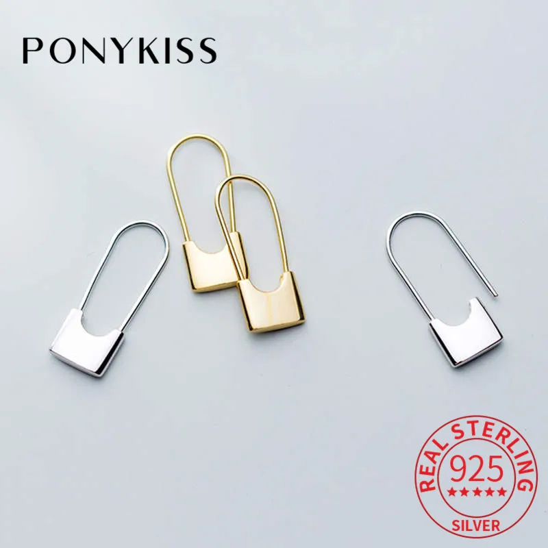 PONYKISS 100% 925 Sterling Silver Paper Clip Simple Hoop Earrings Women Party Delicate Fashion Lock Earrings Accessory Fine Gift 
PONYKISS 100% 925 Sterling Silver Paper Clip Simple Hoop Earrings Women Party Delicate Fashion Lock Earrings Accessory Fine Gift