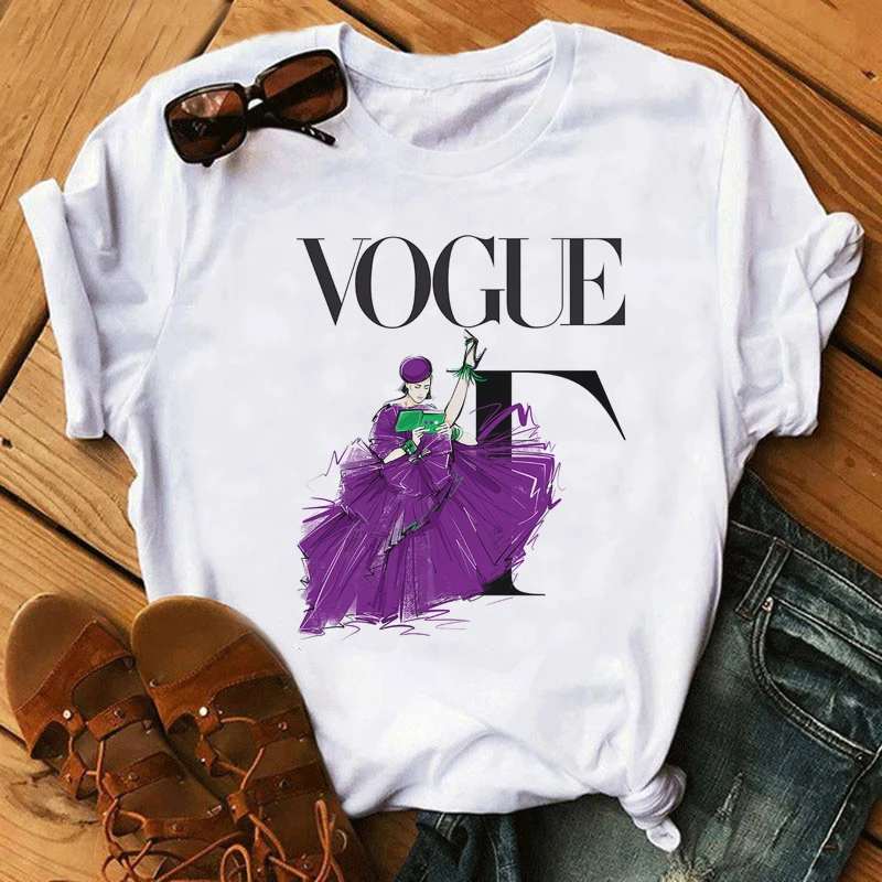 Vogue ballet t shirt women elegant dance short sleeve cartoon white tops female clothes print aesthetic graphic tees girl Tshirt 
Vogue ballet t shirt women elegant dance short sleeve cartoon white tops female clothes print aesthetic graphic tees girl Tshirt