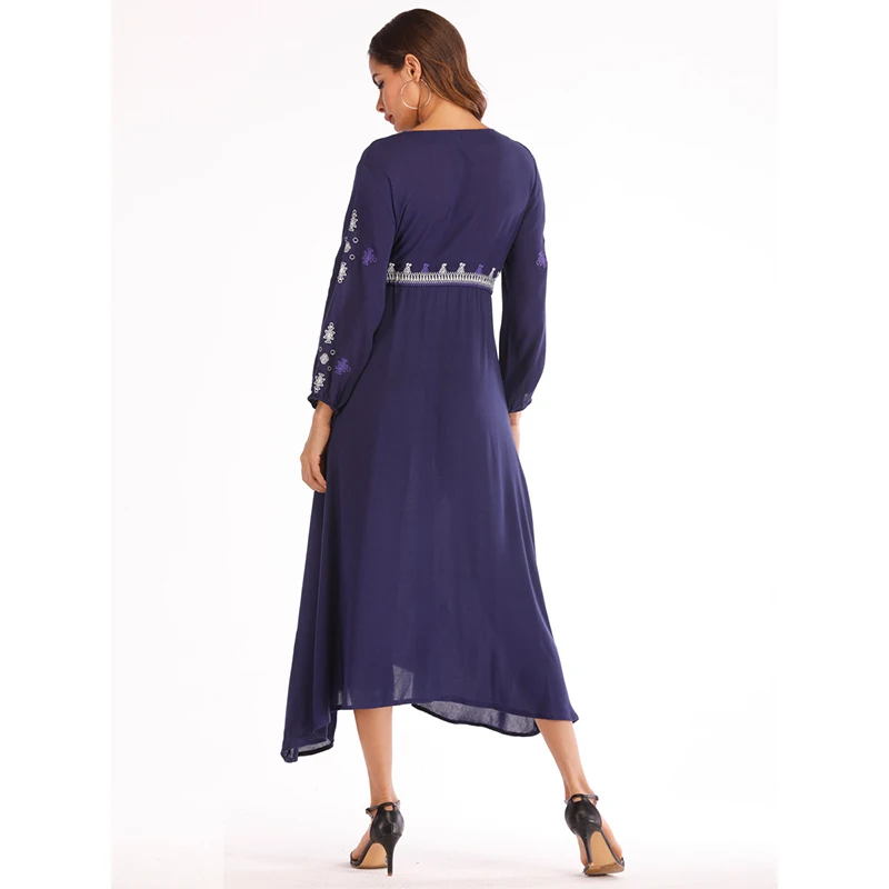 Muslim Dress Dubai Turkey Fashion Embroidered Skirt Islamic Arab Middle East Lace-Up Waist Long Dress African Moroccan Elegant
Muslim Dress Dubai Turkey Fashion Embroidered Skirt Islamic Arab Middle East Lace-Up Waist Long Dress African Moroccan Elegant