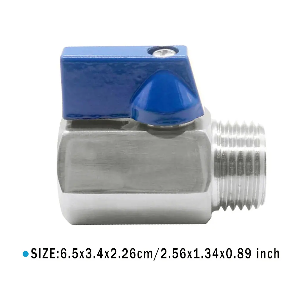 Mini Ball Valve 1inch NPT Female Male Thread 316 Stainless Steel Air Liquid Steam Shut-Off Valve
Mini Ball Valve 1inch NPT Female Male Thread 316 Stainless Steel Air Liquid Steam Shut-Off Valve