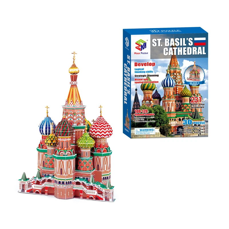 World Famous Building Series Vasily Ascension Cathedral 3D Paper Model Puzzle Game Toy For Children Christmas Gifts 
World Famous Building Series Vasily Ascension Cathedral 3D Paper Model Puzzle Game Toy For Children Christmas Gifts