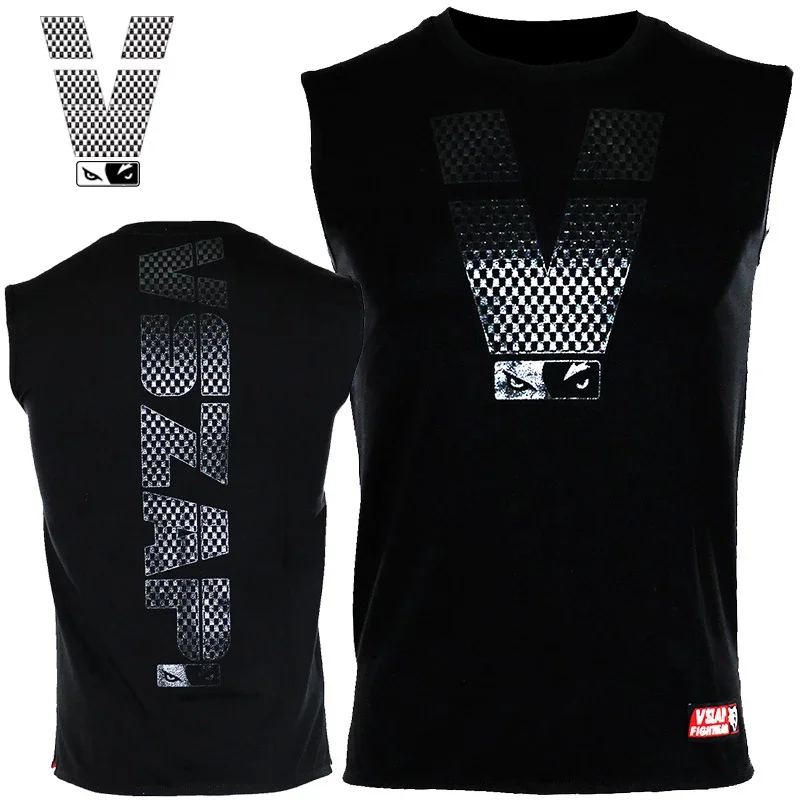 VSZAP боксерские Трикотажные изделия футболка без рукавов для MMA тренировочная