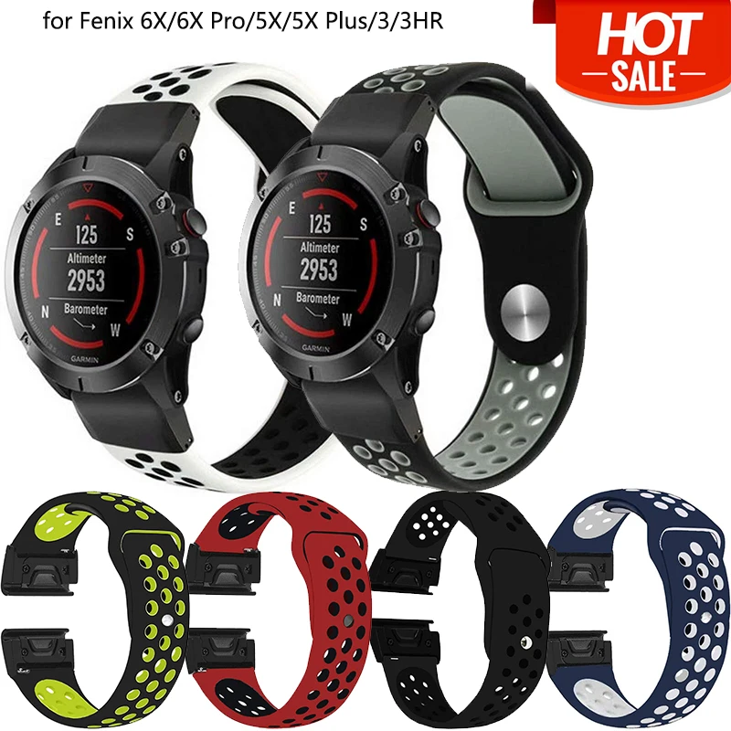 Silicone Wristband Compatible with Fenix 6X/6X Pro/5X/5X Plus/3/3HR Watch Band Replacement Quick Release Strap for Men and Women
Silicone Wristband Compatible with Fenix 6X/6X Pro/5X/5X Plus/3/3HR Watch Band Replacement Quick Release Strap for Men and Women