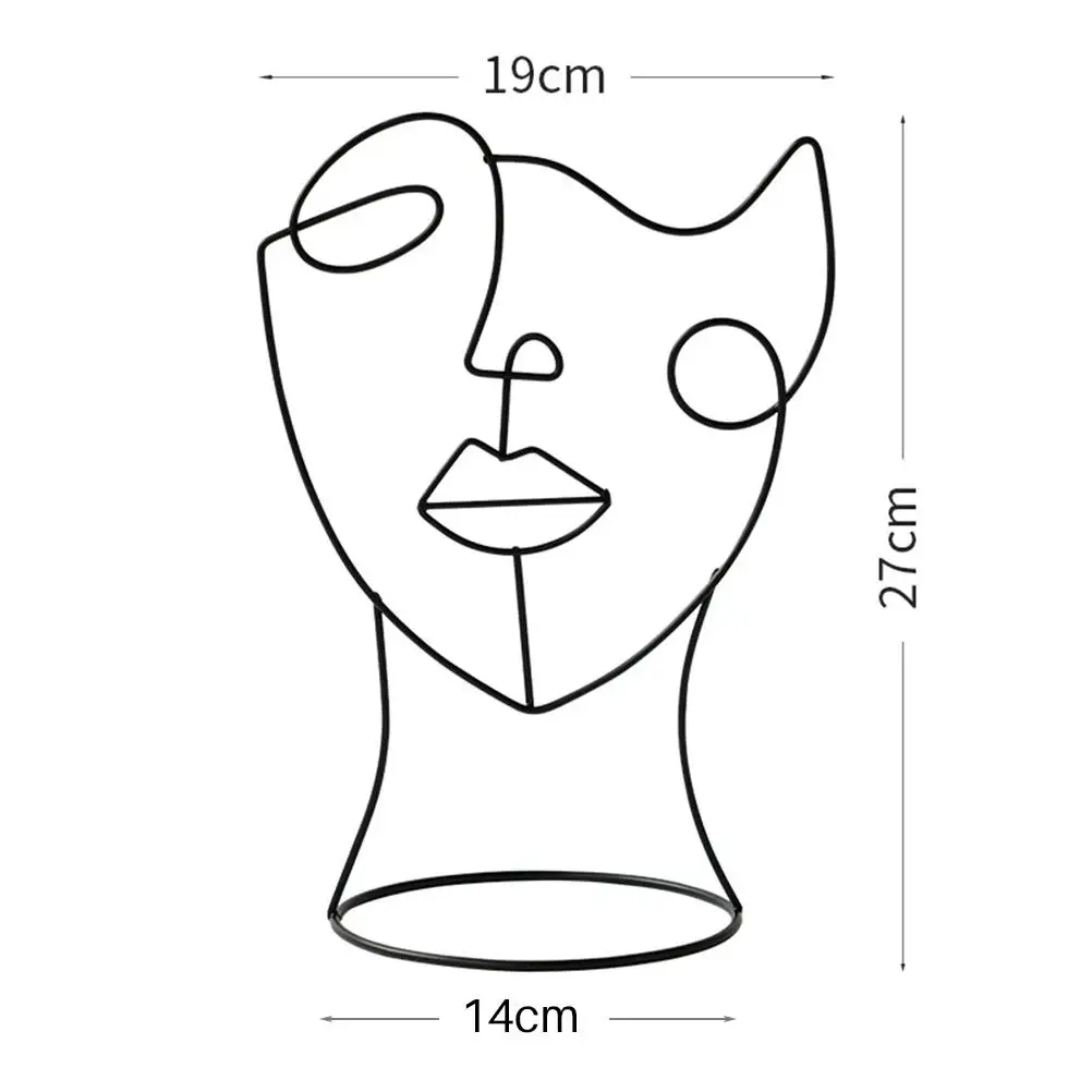 Modern Decorative Figure Metal Face Art Black Decorative Statue Abstract Decoration for Home
Modern Decorative Figure Metal Face Art Black Decorative Statue Abstract Decoration for Home