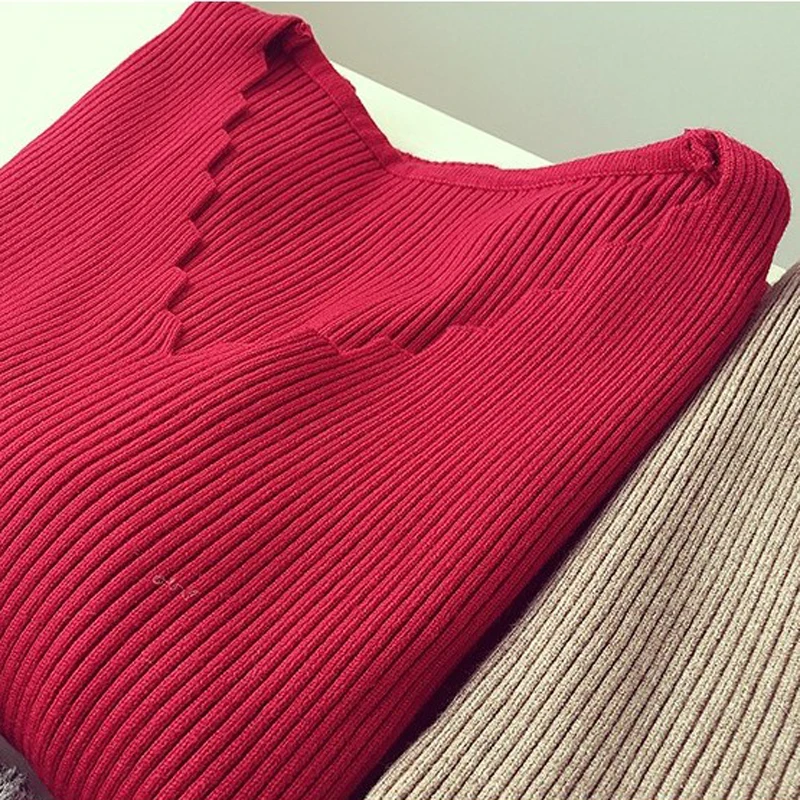 Lucyever Autumn Women Pullover Sweater Fashion Sexy V Neck Elastic Knit Jumper Casual Long Sleeve Slim Korean Female Basic Top
Lucyever Autumn Women Pullover Sweater Fashion Sexy V Neck Elastic Knit Jumper Casual Long Sleeve Slim Korean Female Basic Top