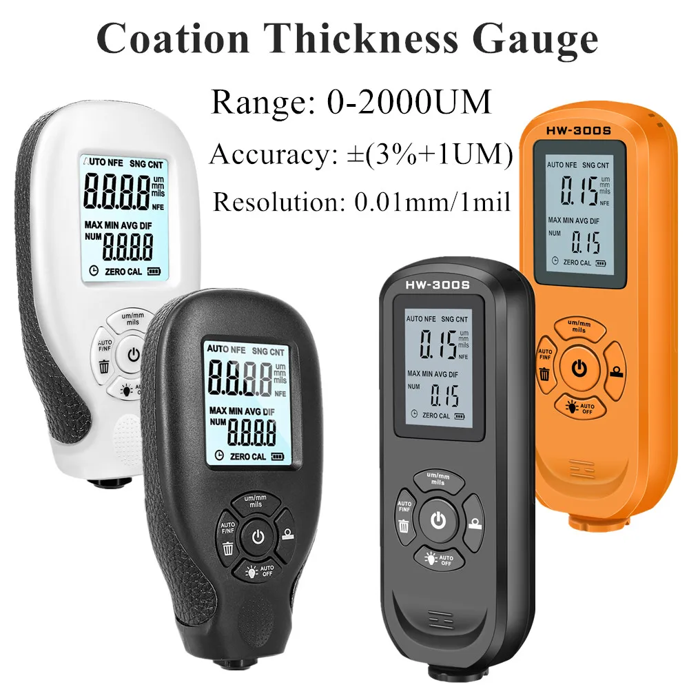 Coation Thickness Gauge 0-2000UM Car Paint Film Thickness Tester Car Coating Measuring Tools Automotive Paint DFT Meter
Coation Thickness Gauge 0-2000UM Car Paint Film Thickness Tester Car Coating Measuring Tools Automotive Paint DFT Meter