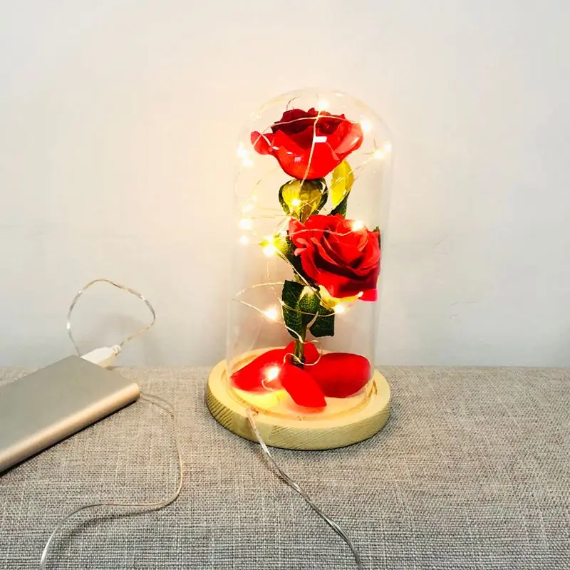 1 Set Desk Ornaments Handmade Rose Decoration Light Gifts Party Anniversary Glass Dome Romantic Wooden Base Home Decor USB LED
1 Set Desk Ornaments Handmade Rose Decoration Light Gifts Party Anniversary Glass Dome Romantic Wooden Base Home Decor USB LED