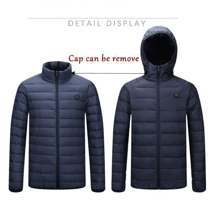 2021 Men Warm Jackets USB Heating Parkas Coat Smart Thermostat Cap can be removed Hooded Heated Cloth Warm Cotton clothes
2021 Men Warm Jackets USB Heating Parkas Coat Smart Thermostat Cap can be removed Hooded Heated Cloth Warm Cotton clothes