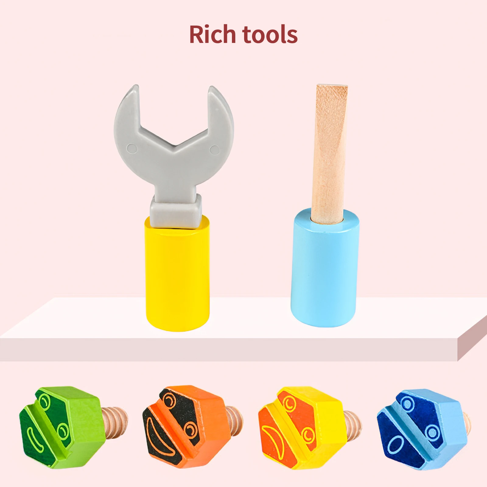 Hand-eye Coordination Toys DIY Nut Assembly Wood Screw Toy Montessori Baby Wooden Model Building Block Kits For Children Gift 
Hand-eye Coordination Toys DIY Nut Assembly Wood Screw Toy Montessori Baby Wooden Model Building Block Kits For Children Gift