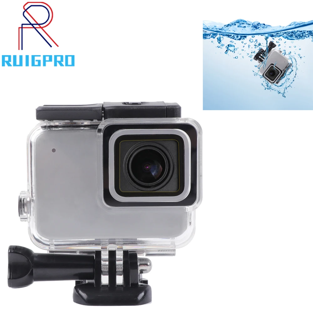 Водонепроницаемый чехол RuigPro для Gopro Hero 7 белый/серебристый подводная камера