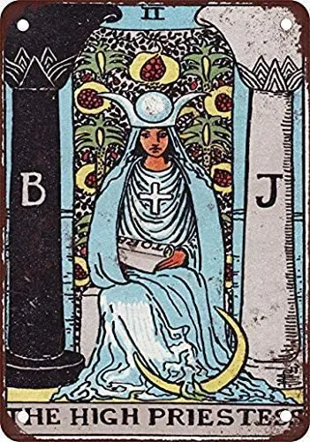 Tin Sign Metal Tin Sign Major Arcana - The High Priestess Coffee House or Home Decoration Iron Painting Metal Decorative
Tin Sign Metal Tin Sign Major Arcana - The High Priestess Coffee House or Home Decoration Iron Painting Metal Decorative