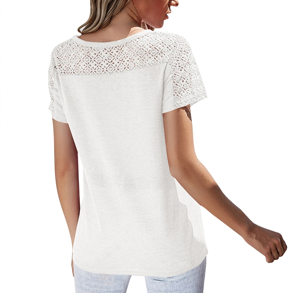 Summer New Round Neck Solid Color Lady Short Sleeve Lead Hook Flower Hollow Ventilation Casual T-Shirt Top
Summer New Round Neck Solid Color Lady Short Sleeve Lead Hook Flower Hollow Ventilation Casual T-Shirt Top