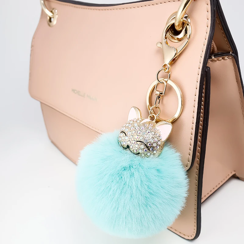 Lovely rhinestone alloy fox key chain ring pendant multicolor 8CM plush children's gift keychain ladies' bag hanging accessories
Lovely rhinestone alloy fox key chain ring pendant multicolor 8CM plush children's gift keychain ladies' bag hanging accessories