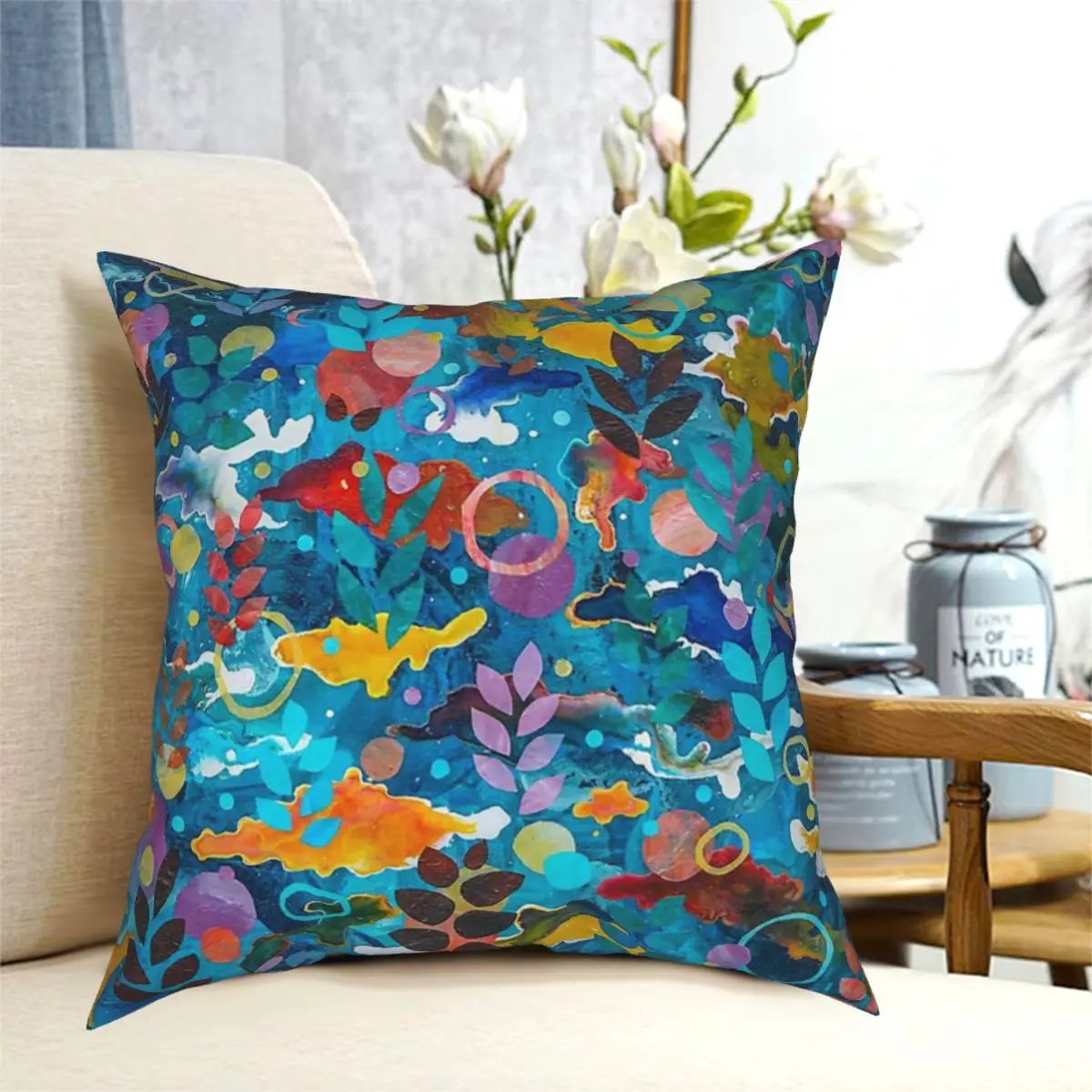 Green Circles Blue Leaves Pillow Cushion Cover Decorative Pillowcases Case Home Sofa Cushions 40x40,45x45cm(Double Sides) 
Green Circles Blue Leaves Pillow Cushion Cover Decorative Pillowcases Case Home Sofa Cushions 40x40,45x45cm(Double Sides)