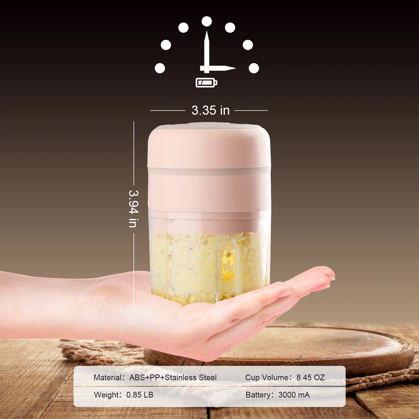 250ml Mini USB Wireless Electric Garlic Masher Big Motivation Sturdy Press Mincer Vegetable Chili Meat Grinder Food Chopper
250ml Mini USB Wireless Electric Garlic Masher Big Motivation Sturdy Press Mincer Vegetable Chili Meat Grinder Food Chopper