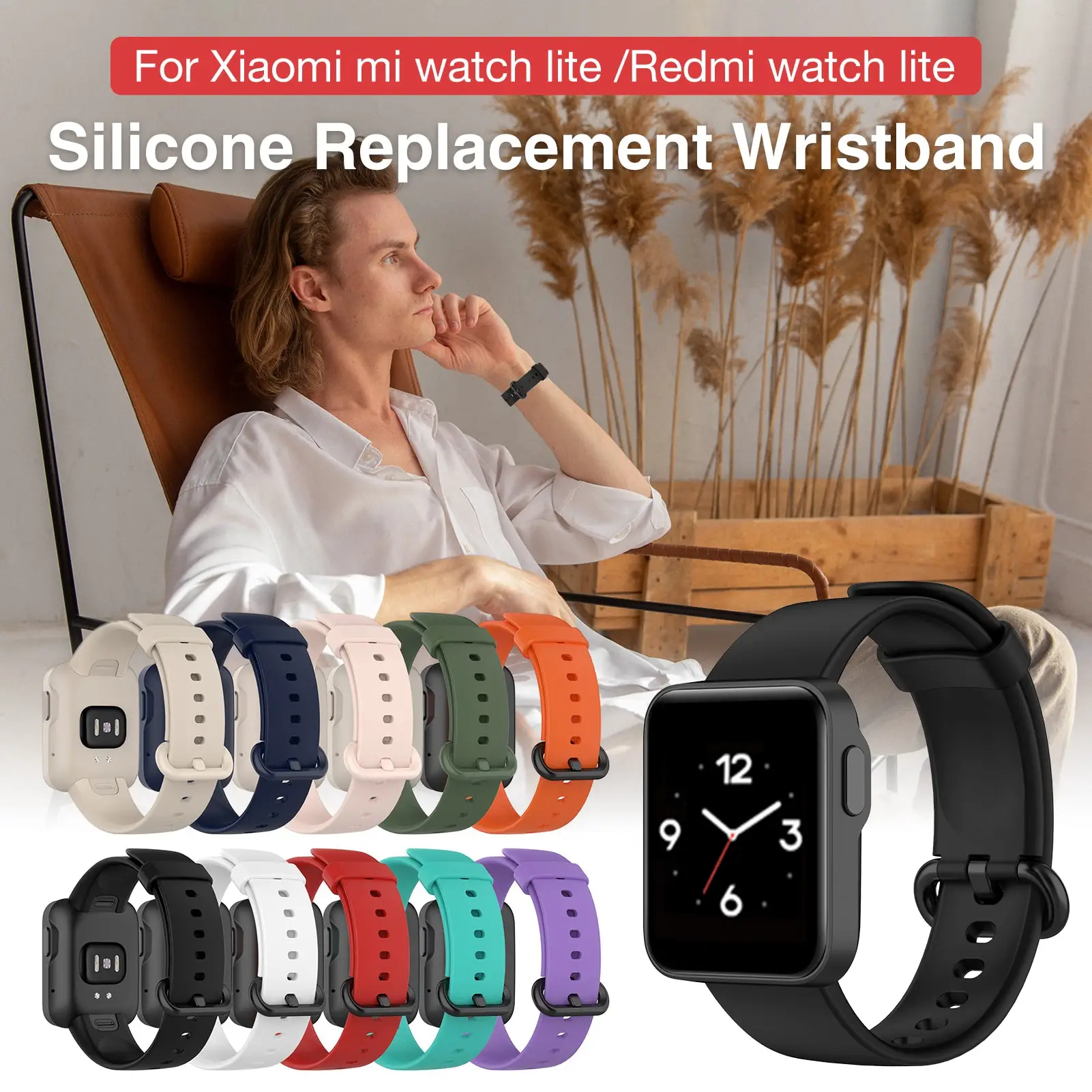 Silicone Band Adjustable Wrist Strap Replacement For Xiaomi Mi Watch Lite/Redmi Watch Lite Watch
Silicone Band Adjustable Wrist Strap Replacement For Xiaomi Mi Watch Lite/Redmi Watch Lite Watch