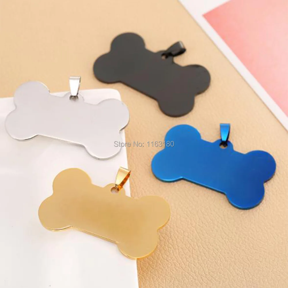 

200 pcs/lot Stainless Steel Pet Tag Custom Dog Tag Name Phone Engraved Dog Collar Nameplate Personalized Pet Dog ID Tags