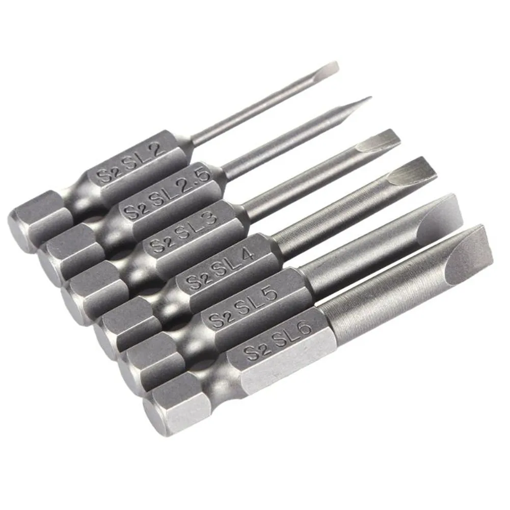 6pcs/set 50mm Magnetic Screwdriver Bit Flat Head Slotted Tip Magnetic Screwdrivers Bits 2.0-6.0mm
6pcs/set 50mm Magnetic Screwdriver Bit Flat Head Slotted Tip Magnetic Screwdrivers Bits 2.0-6.0mm