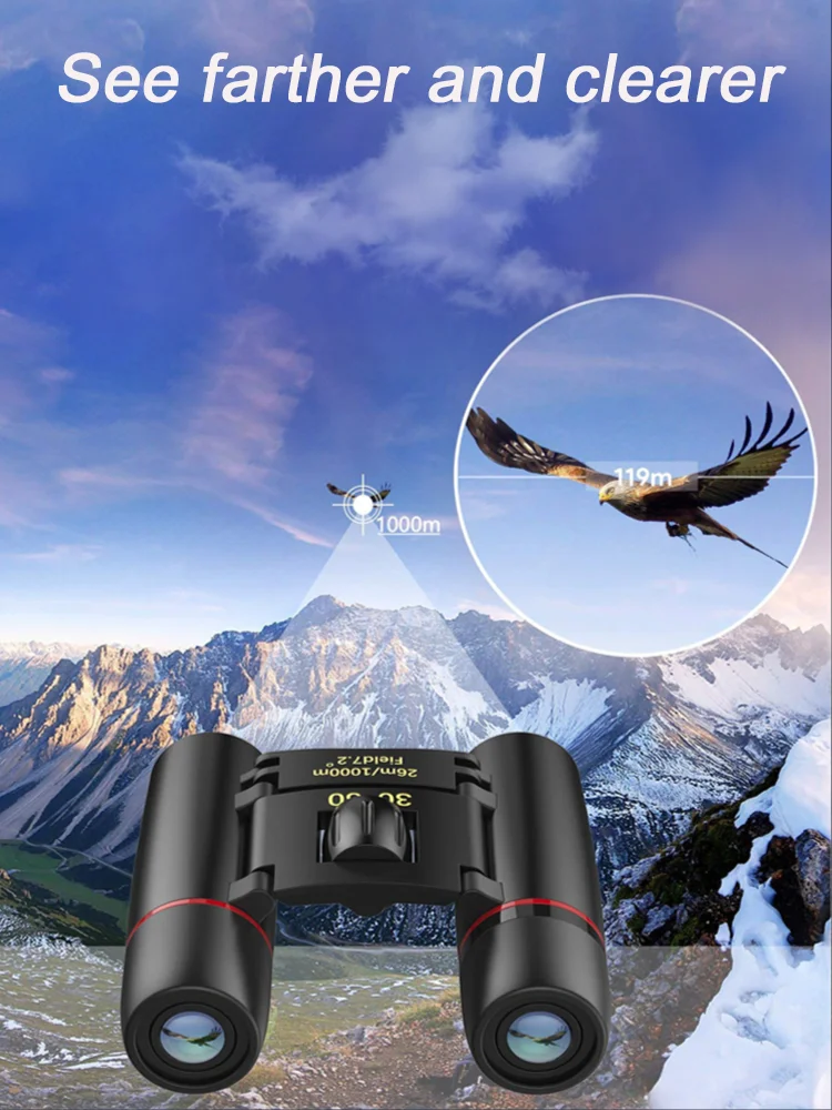 BAK4 Optics 30X60 бинокль высокой мощности, большой радиус действия 1000 м, складной мощный профессиональный мини-Телескоп для путешествий, охоты, сп...
BAK4 Optics 30X60 бинокль высокой мощности, большой радиус действия 1000 м, складной мощный профессиональный мини-Телескоп для путешествий, охоты, сп...