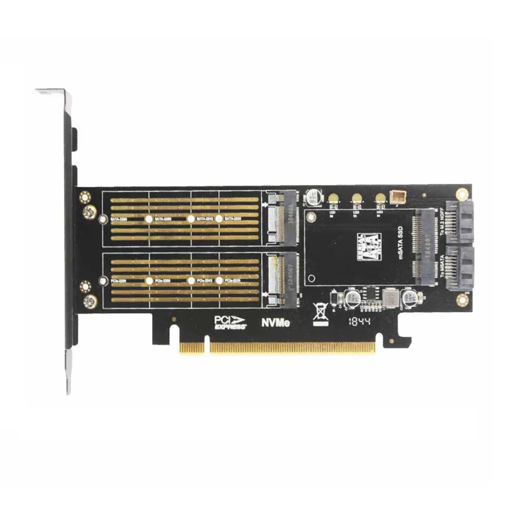 JEYI NGFF NVMe M2 to 3.0 X16 PCI-E Adapter B Key M Key mSATA PCI Express 3.0 m.2 AHCI & m2 SSD Dual mSATA 7pin Converter Adapter
JEYI NGFF NVMe M2 to 3.0 X16 PCI-E Adapter B Key M Key mSATA PCI Express 3.0 m.2 AHCI & m2 SSD Dual mSATA 7pin Converter Adapter