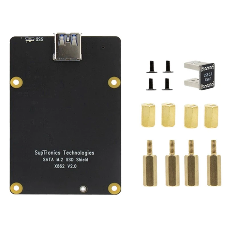 Плата расширения V2.0 для Raspberry Pi 4-го поколения B Type X862 M.2 NGFF SATA SSD
Плата расширения V2.0 для Raspberry Pi 4-го поколения B Type X862 M.2 NGFF SATA SSD