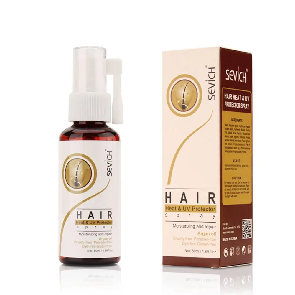 50ml Hair Heat Insulation Protection Spray Heat & UV Protector Spray Argan Oil Moisturizing Hair Care Spray Repiar Hair
50ml Hair Heat Insulation Protection Spray Heat & UV Protector Spray Argan Oil Moisturizing Hair Care Spray Repiar Hair