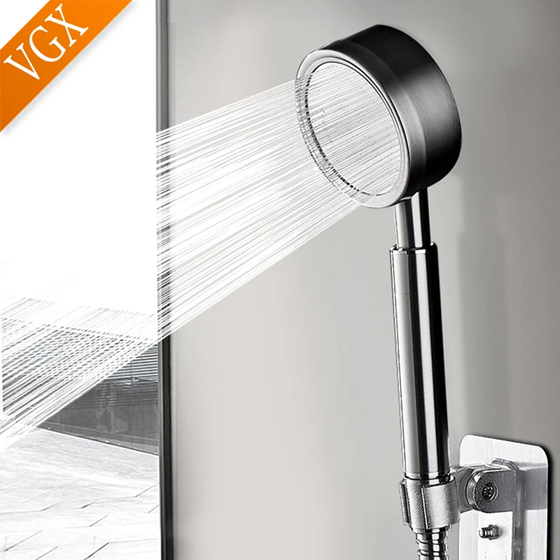 VGX Handheld Hand Shower Head Holder Set Water Saving Flow Round Rain High Pressure Spray Nozzle Hose Bathroom Accessories HS001
VGX Handheld Hand Shower Head Holder Set Water Saving Flow Round Rain High Pressure Spray Nozzle Hose Bathroom Accessories HS001