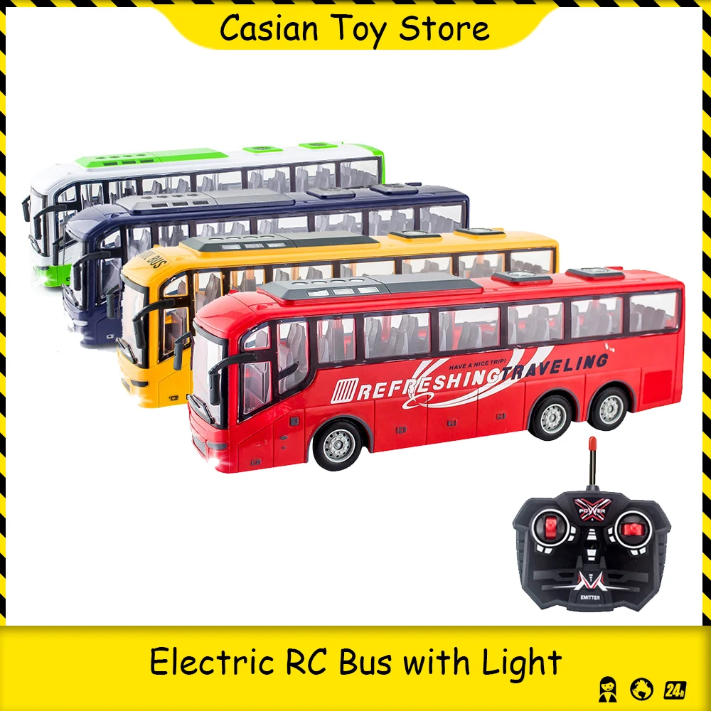 

1:30 17Mhz Rc Car Electric Big Remote Control Truck with Light Simulation School City Travel Bus Model Toys for Boys Children