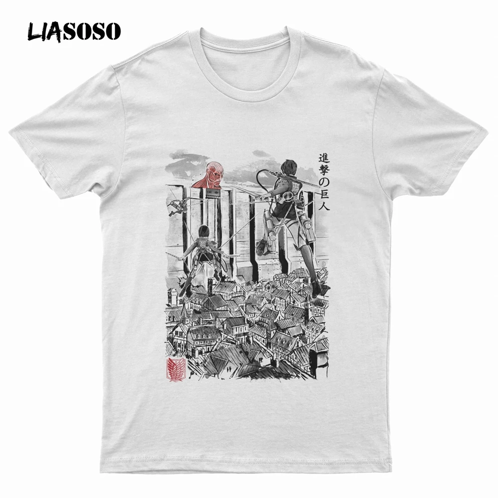LIASOSO Anime Attack On Titan Men Women Print T Shirt Summer Harajuku Shingeki No Kyojin Tees Tops Funny Graphic T-Shirts
LIASOSO Anime Attack On Titan Men Women Print T Shirt Summer Harajuku Shingeki No Kyojin Tees Tops Funny Graphic T-Shirts