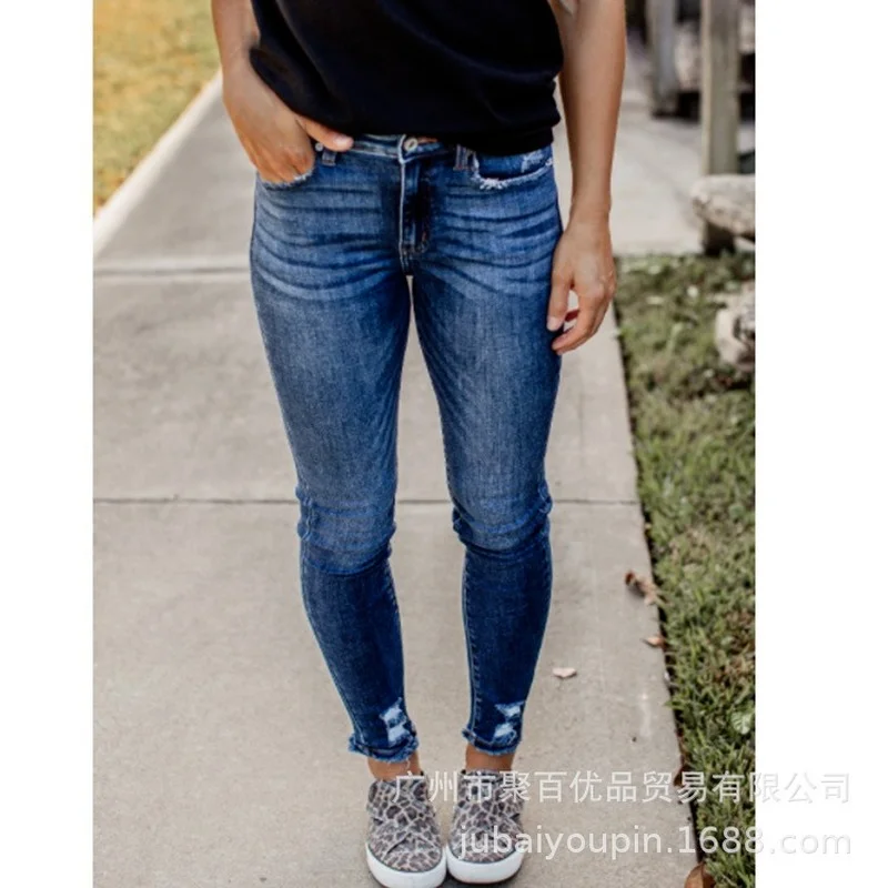 WEPBEL Women Fashion Stretch Jeans Ladies Denim Pants Sexy Hole Jeans Tight Slim Pants Trousers
WEPBEL Women Fashion Stretch Jeans Ladies Denim Pants Sexy Hole Jeans Tight Slim Pants Trousers