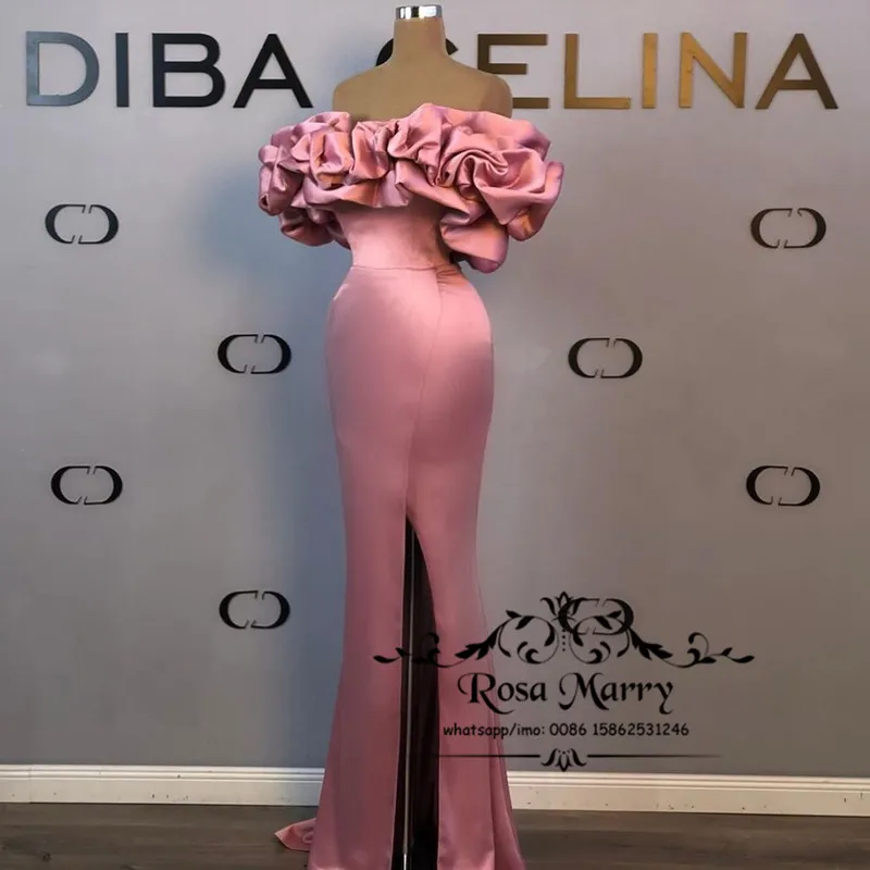 Pink Off Shoulder Formal Evening Dresses for Women 2020 Plus Size Mermaid High Split Ruffles Evening Wear Vestido De Fiesta
Pink Off Shoulder Formal Evening Dresses for Women 2020 Plus Size Mermaid High Split Ruffles Evening Wear Vestido De Fiesta