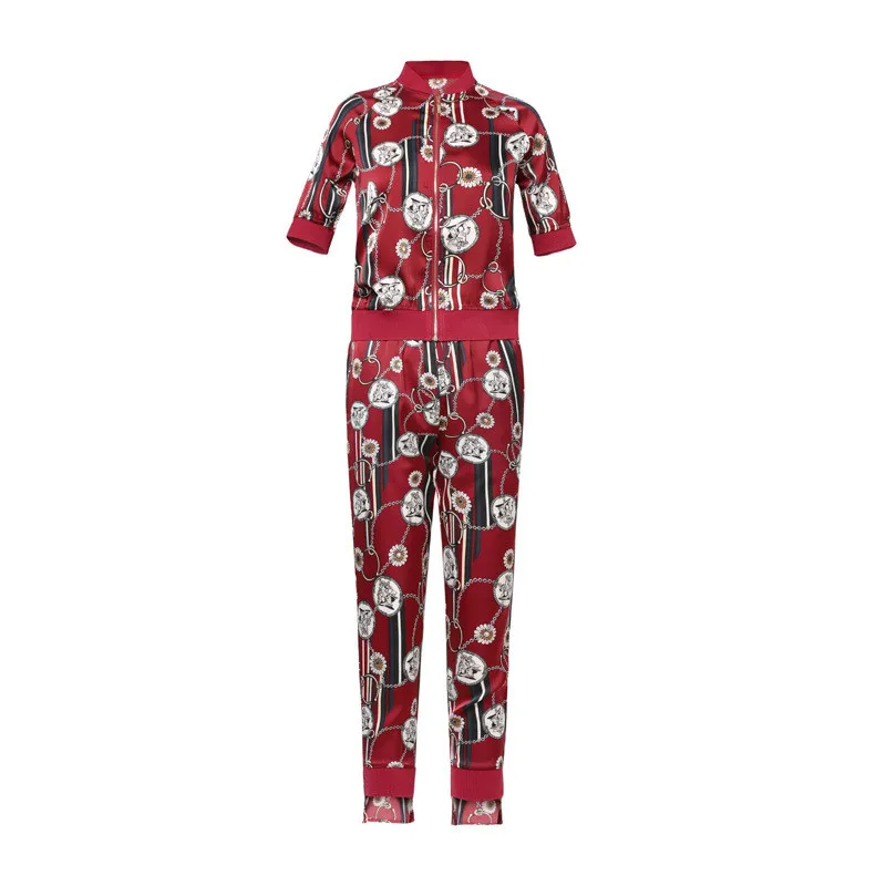 Two Piece Set Tracksuit Woman Printed Zipper Short Sleeve Coat And Irregular Pants Suits Elegant Fashion Spring Autumn Clothing
Two Piece Set Tracksuit Woman Printed Zipper Short Sleeve Coat And Irregular Pants Suits Elegant Fashion Spring Autumn Clothing