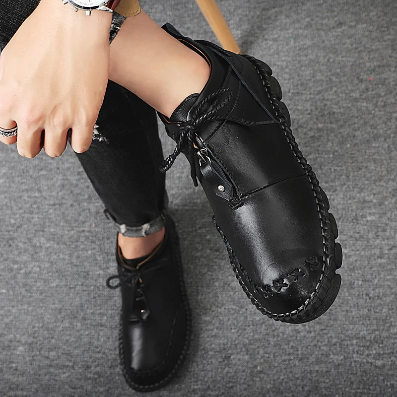 Fashion New Mens Boots Hand Stitching Boots Zipper High Quality Leather Mens Boots Comfortable Casual Business Ankle Boots 38-48
Fashion New Mens Boots Hand Stitching Boots Zipper High Quality Leather Mens Boots Comfortable Casual Business Ankle Boots 38-48