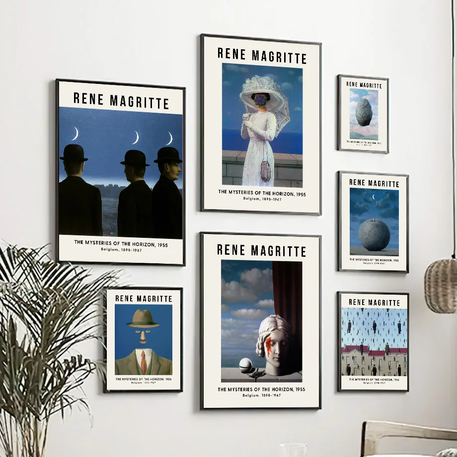 Rene Magritte Surrealism Exhibition Wall Pop Art Canvas Painting Nordic Posters And Prints Wall Pictures For Living Room Decor
Rene Magritte Surrealism Exhibition Wall Pop Art Canvas Painting Nordic Posters And Prints Wall Pictures For Living Room Decor