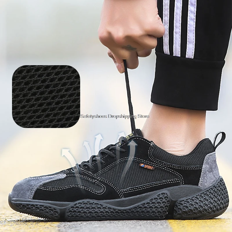 Summer Breathable Work Safety Shoes Men Steel Toe Cap Indestructible Work Sneakers Male Industrial Work Shoes Protect Man Boots
Summer Breathable Work Safety Shoes Men Steel Toe Cap Indestructible Work Sneakers Male Industrial Work Shoes Protect Man Boots