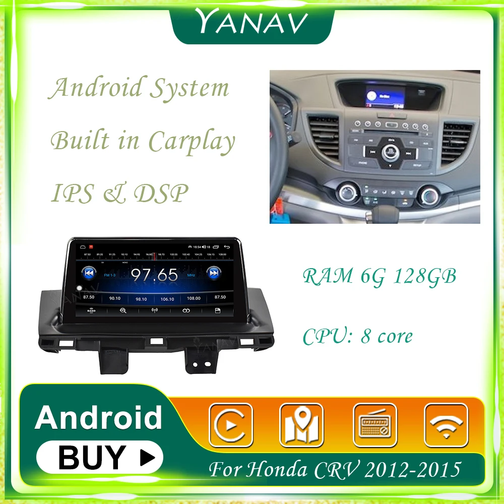 Автомагнитола с GPS-навигацией, стерео-приемник для Honda CRV 2012-2015, головное устройство для Android видео, Мультимедийный MP3-плеер со встроенным carplay
Автомагнитола с GPS-навигацией, стерео-приемник для Honda CRV 2012-2015, головное устройство для Android видео, Мультимедийный MP3-плеер со встроенным carplay