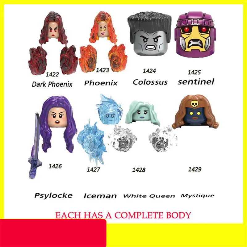 Superhero Series Action Figures Iceman White Queen Mystique Mini Bricks Blocks Assembled Model Compatible Small Building Blocks
Superhero Series Action Figures Iceman White Queen Mystique Mini Bricks Blocks Assembled Model Compatible Small Building Blocks