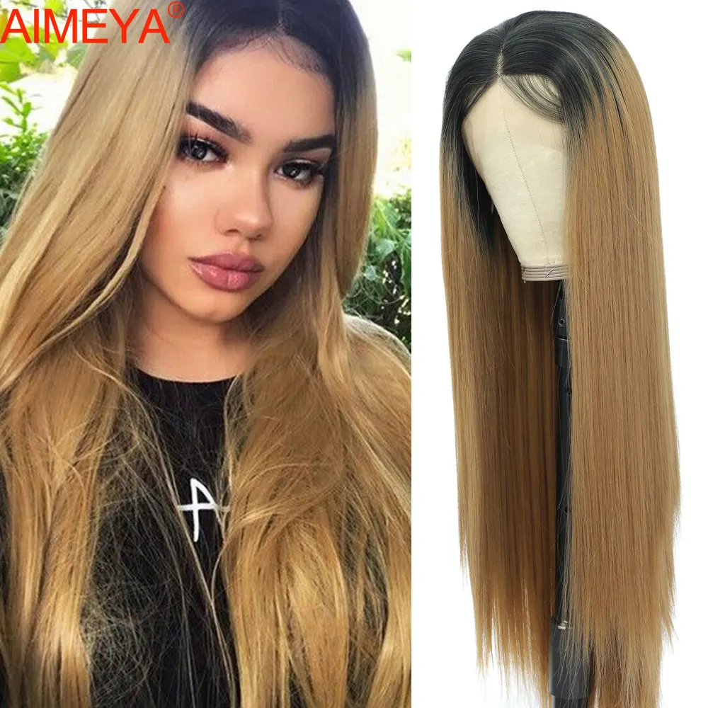 AIMEYA Straight Lace Front Wig Pre Plucked with Baby Hair Synthetic Wigs for Women Lace Frontal Wig Ombre Brown Blonde Cosplay
AIMEYA Straight Lace Front Wig Pre Plucked with Baby Hair Synthetic Wigs for Women Lace Frontal Wig Ombre Brown Blonde Cosplay